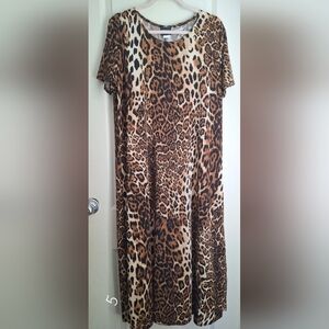 Jostar animal print dress cardigan strech size L formal bussines casual party
